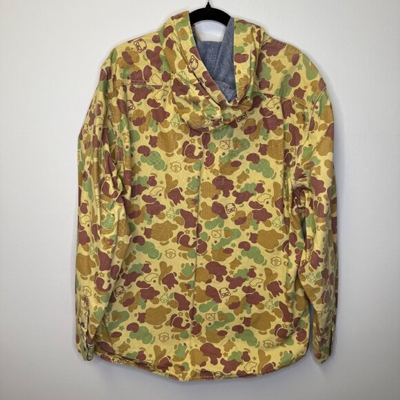 TRUKFIT Camo Hooded Button Up Shacket 3XL Skate Streetwear Long Sleeve Tan Brown - Picture 2 of 8